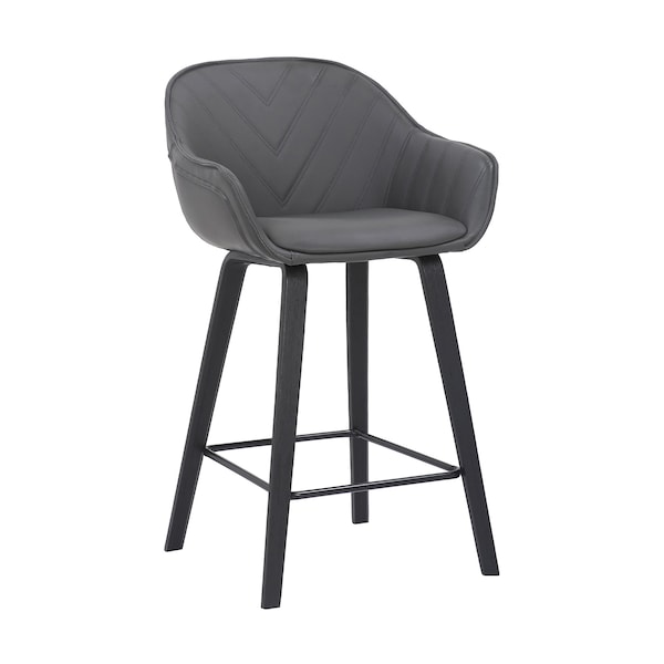 Armen Living Crimson 26" Faux Leather and Wood Bar and Counter Height Stool LCCRBAGR26 - main